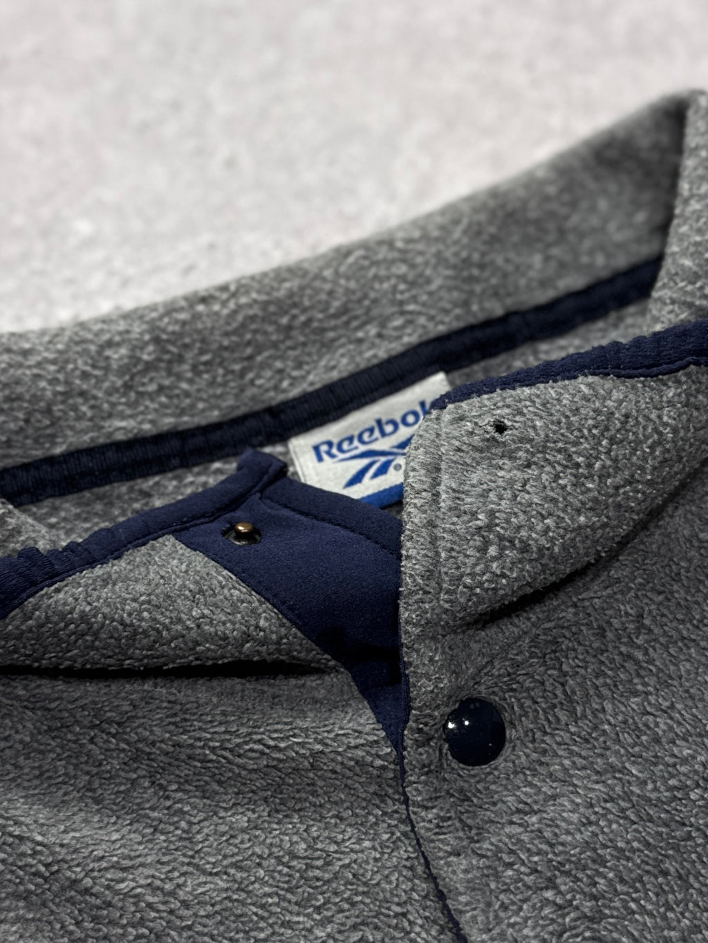 Vintage 2000s Reebok Fleece Quarter Button Sweater (XL)