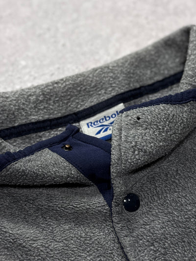Vintage 2000s Reebok Fleece Quarter Button Sweater (XL)