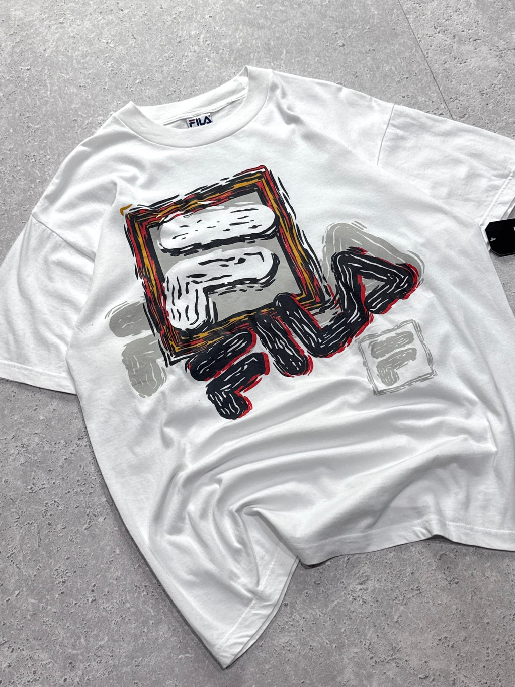 Vintage 90s Fila Logo Tee (XL)
