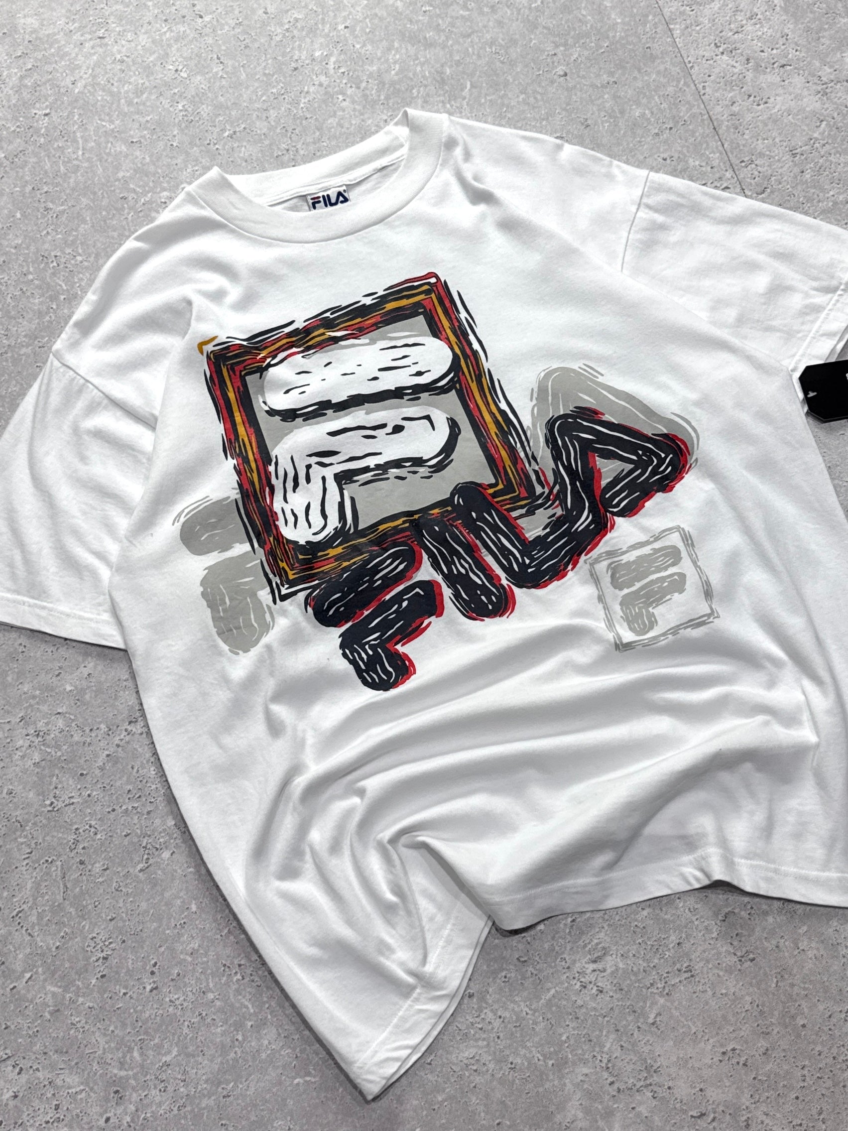 Vintage 90s Fila Logo Tee (XL)