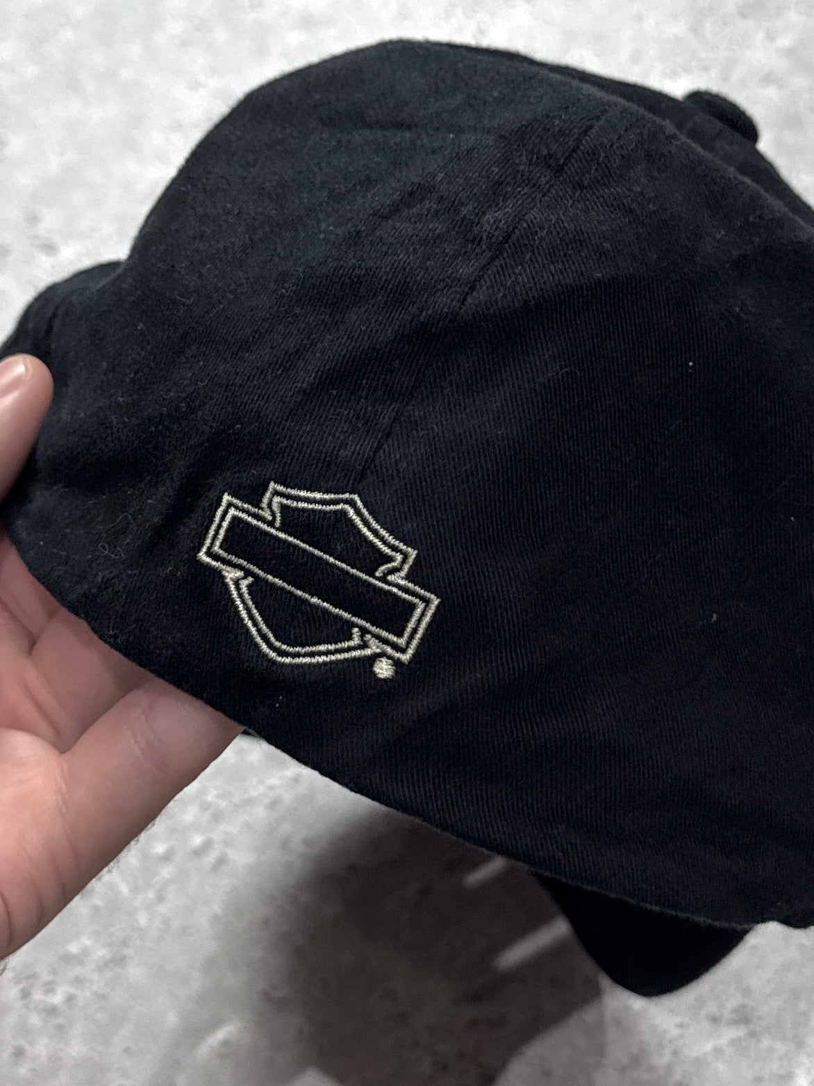 Vintage 2000s Harley Davidson Racing Fitted Cap (L)