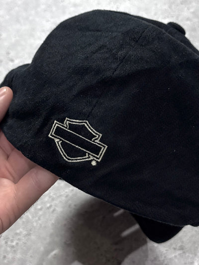 Vintage 2000s Harley Davidson Racing Fitted Cap (L)