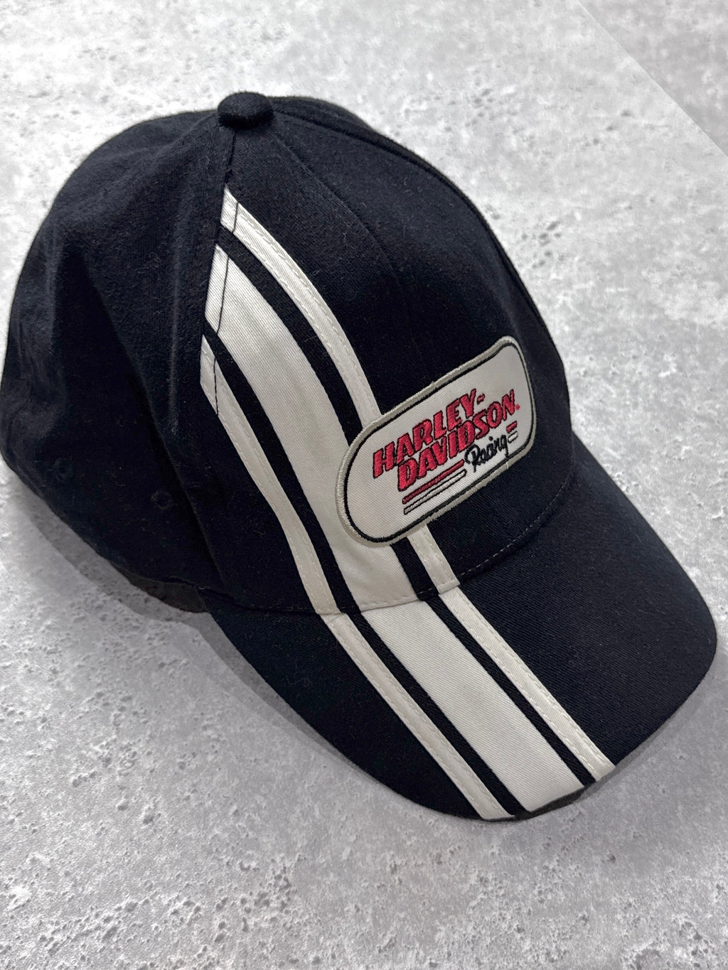 Vintage 2000s Harley Davidson Racing Fitted Cap (L)