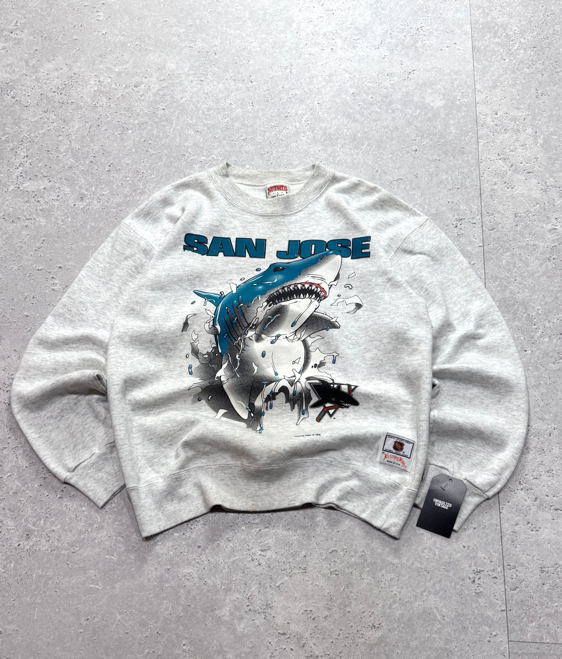 Vintage 90s Nutmeg X San Jose Sharks NHL Breakthrough Sweater (M)