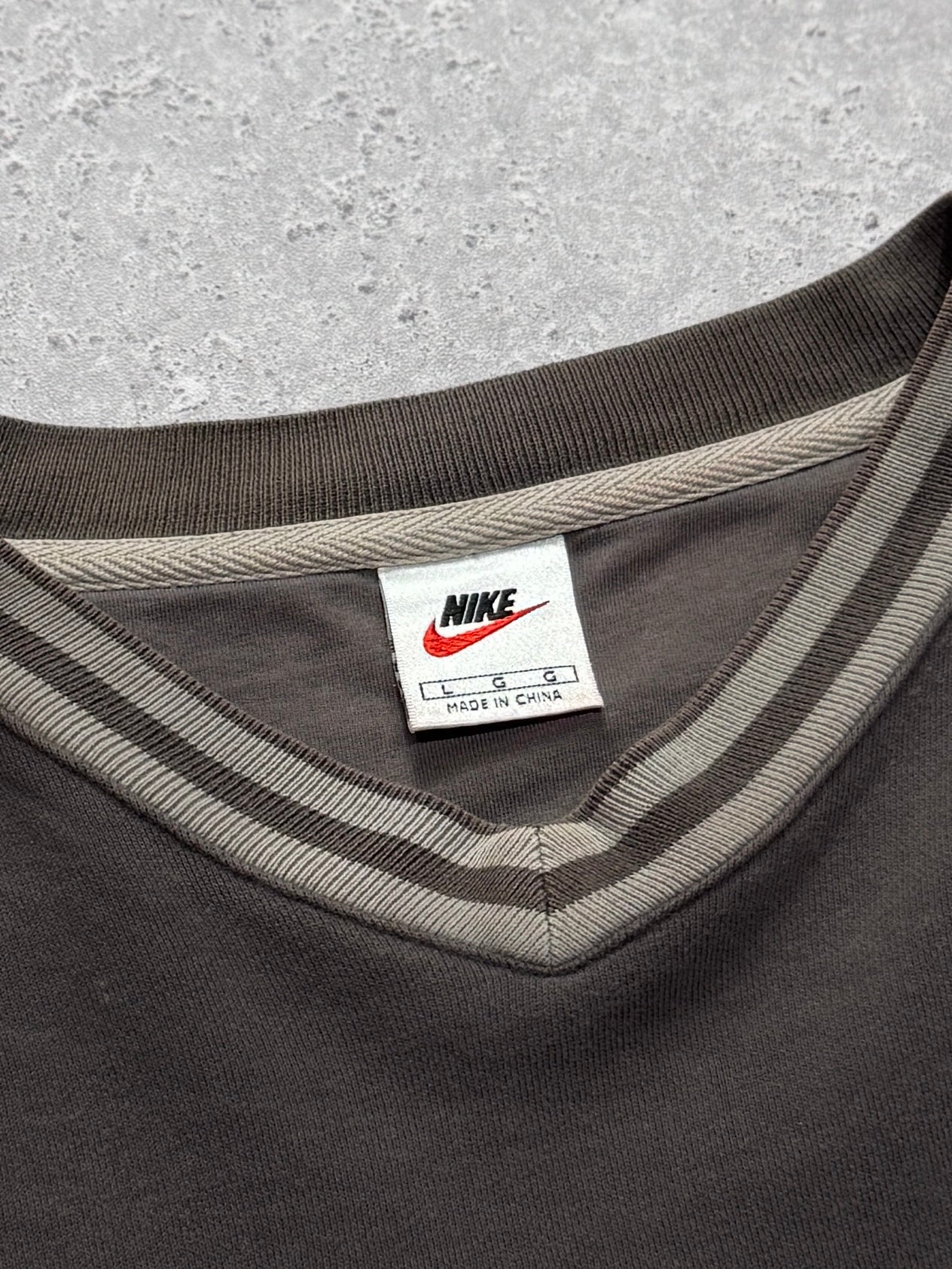 Vintage 90s Nike Spellout Embroidered Sweater (L)