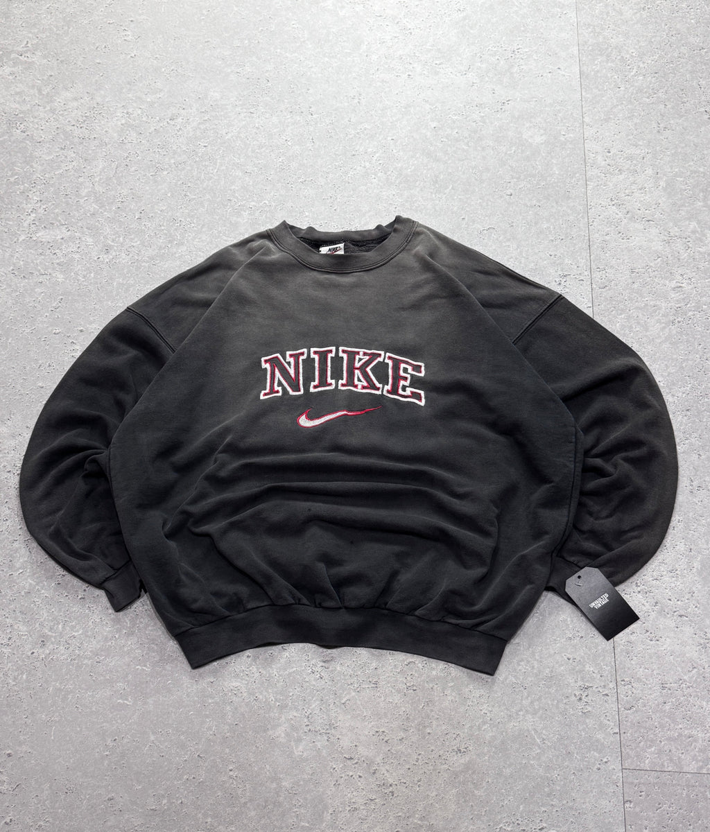 Vintage 90s Nike Embroidered Spellout Sweater (XL)