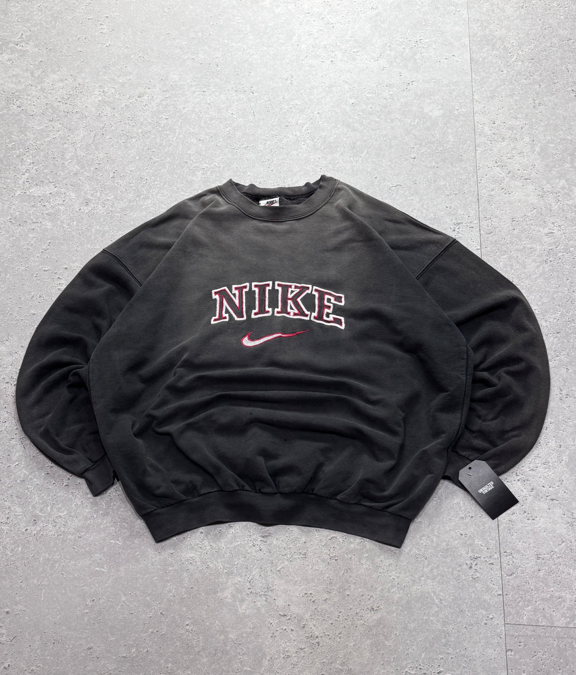 Vintage 90s Nike Embroidered Spellout Sweater (XL)