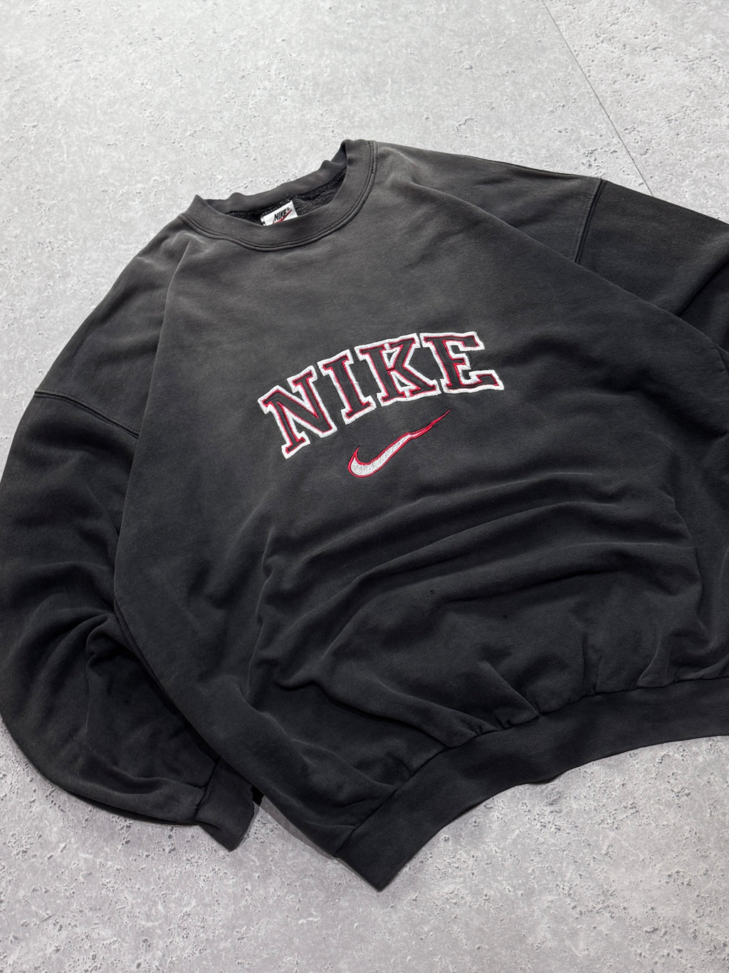Vintage 90s Nike Embroidered Spellout Sweater (XL)