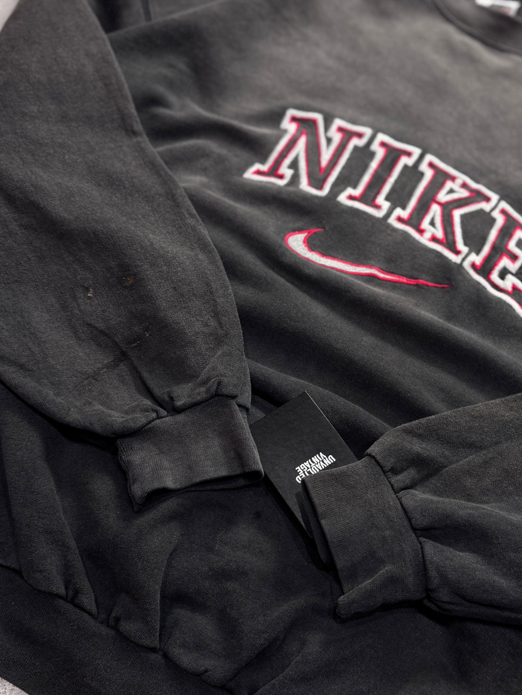 Vintage 90s Nike Embroidered Spellout Sweater (XL)