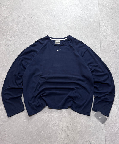 Vintage 2000s Nike Centre Swoosh Long Sleeve Tee (L)