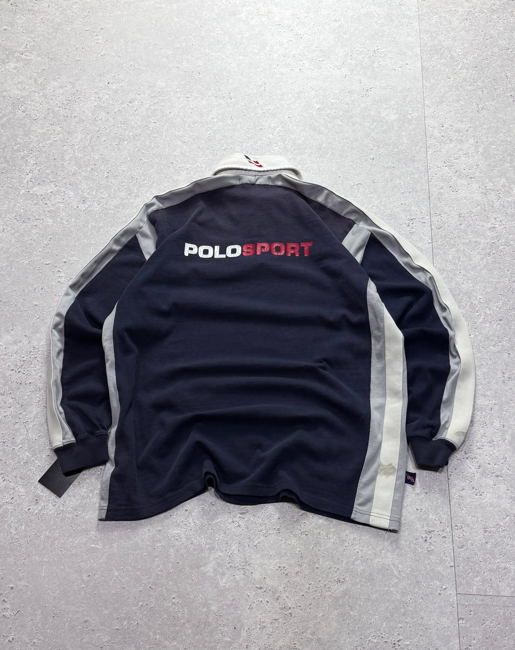 Vintage 90s Polo Sport Ralph Lauren Trainer Quarter Zip Sweater (L)