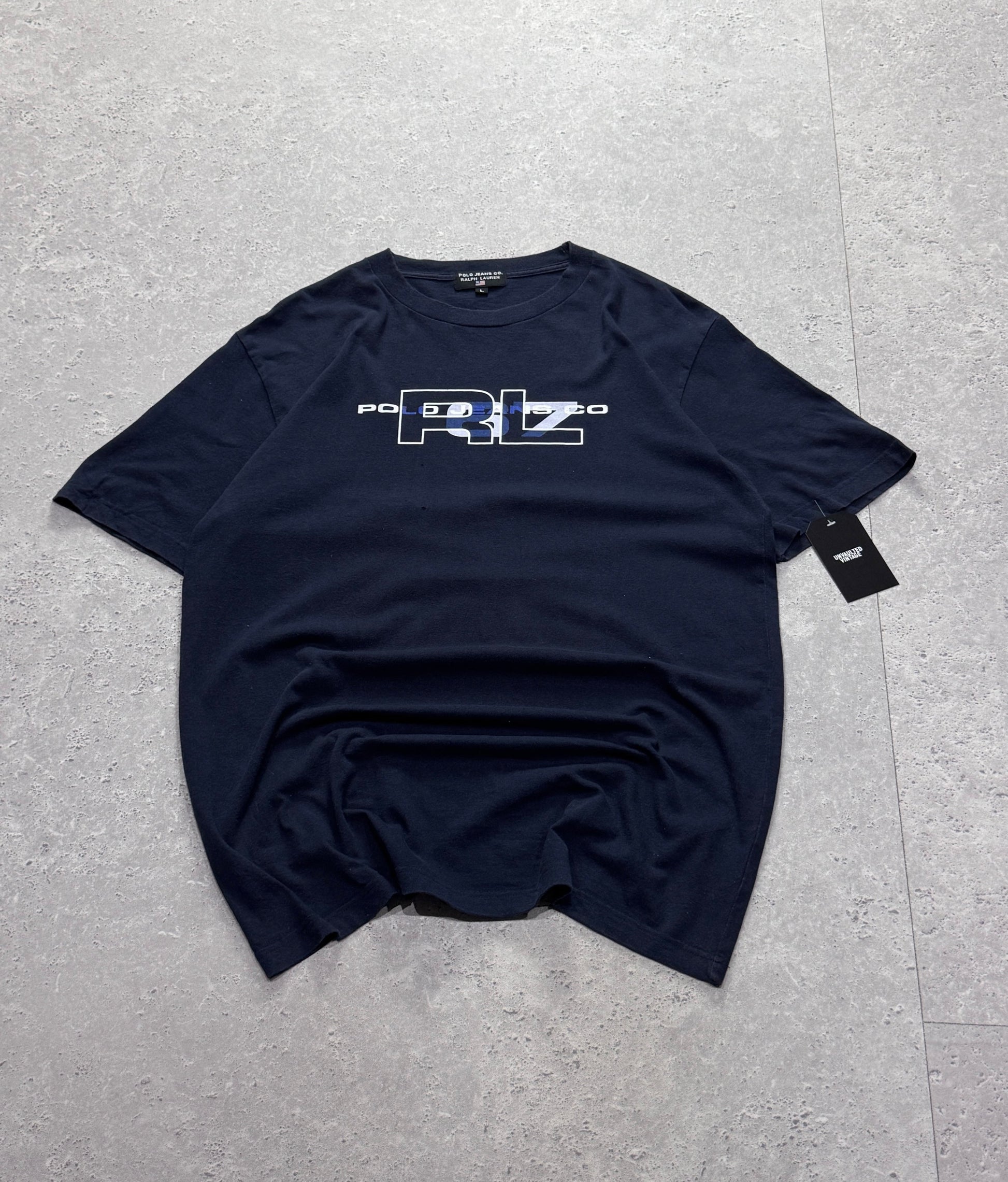 Vintage Polo Jeans Ralph Lauren Spellout Tee (L)