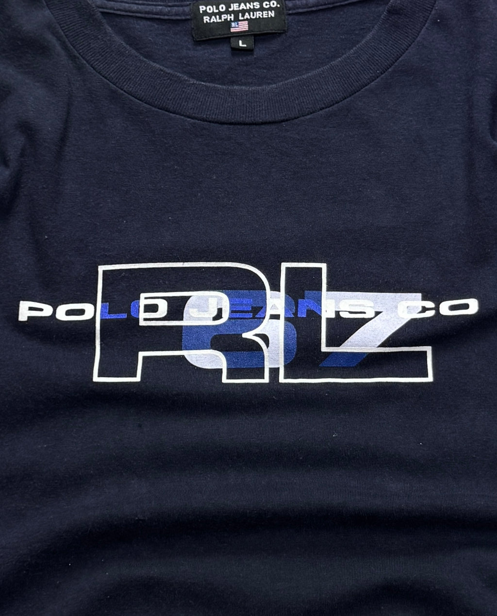 Vintage Polo Jeans Ralph Lauren Spellout Tee (L)
