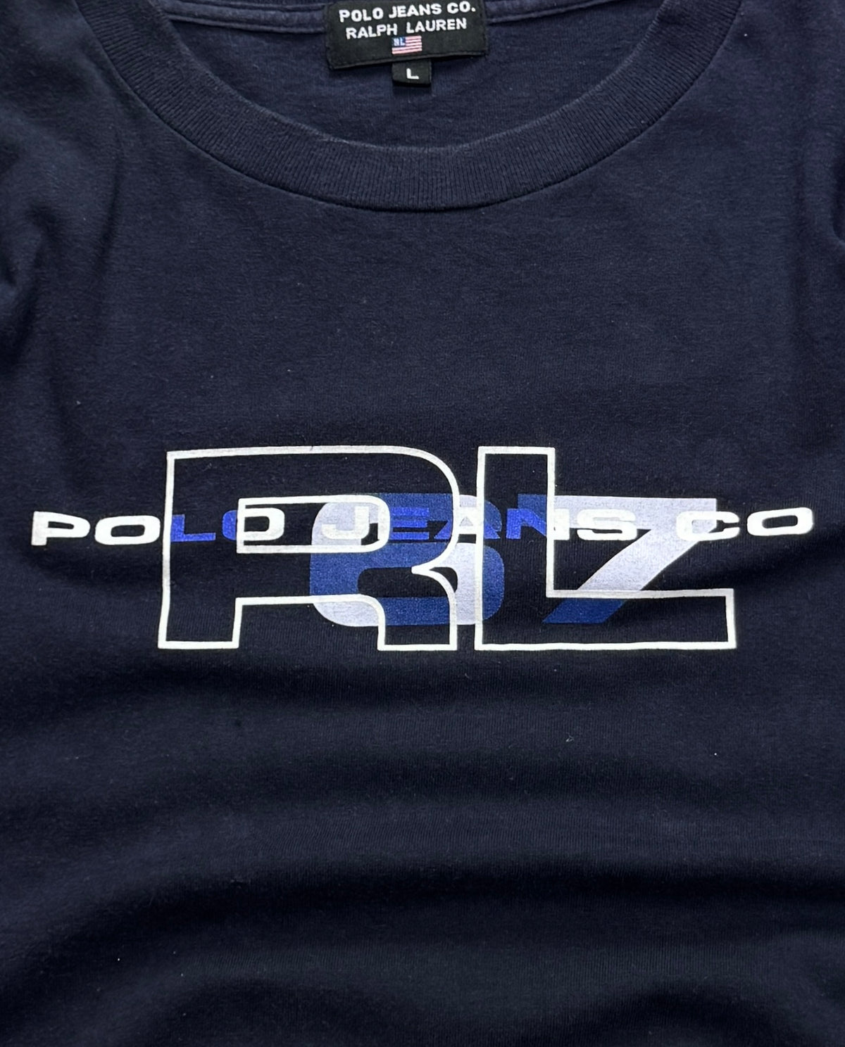 Vintage Polo Jeans Ralph Lauren Spellout Tee (L)