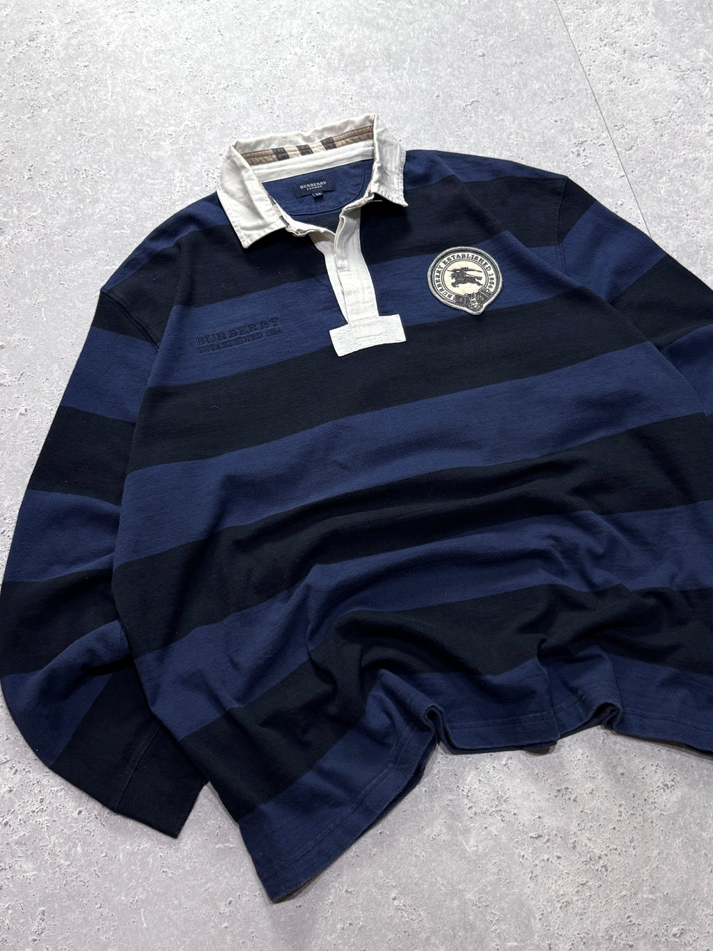 Vintage 2000s Burberry Rugby Sweater (XL)