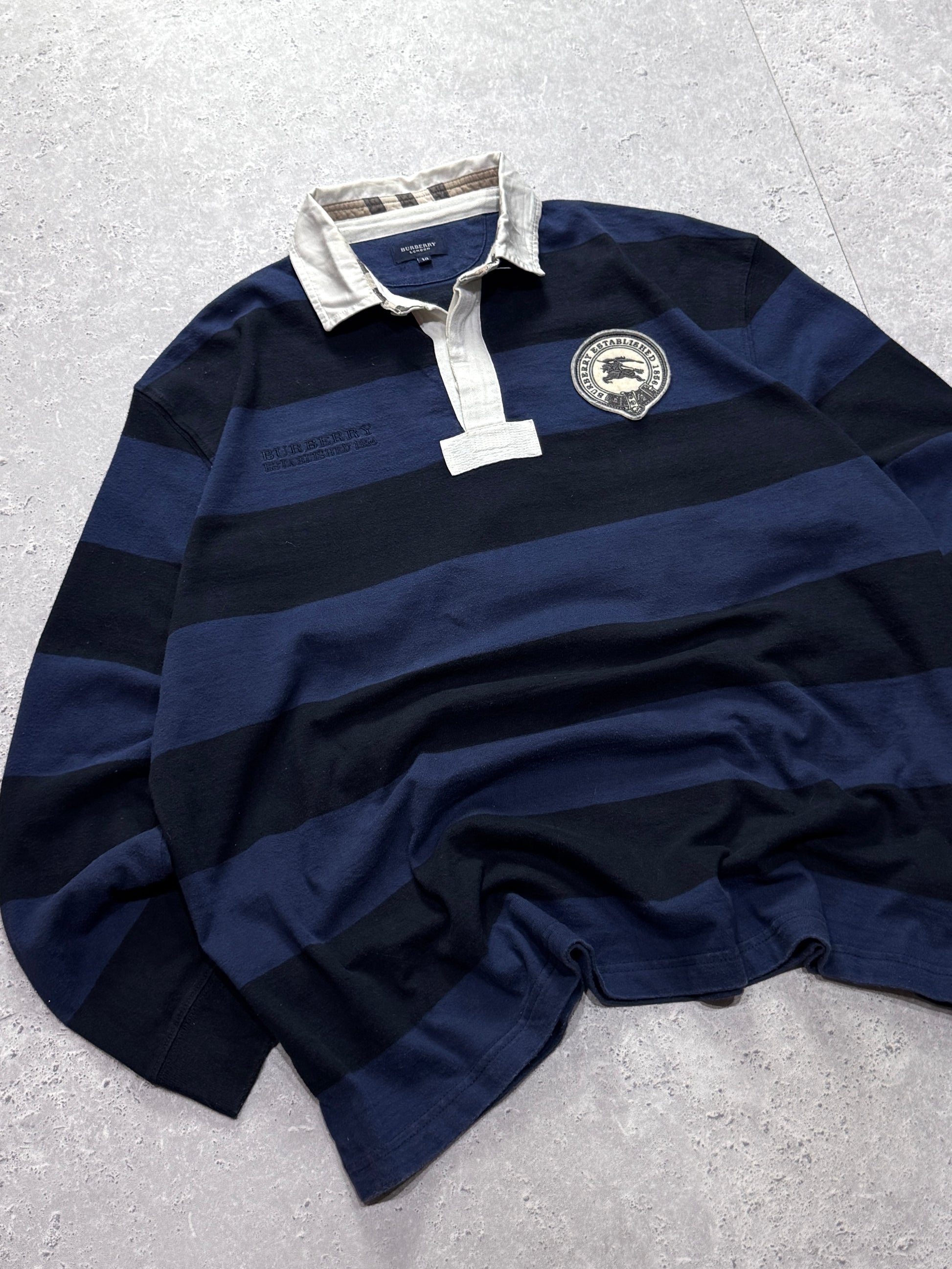 Vintage 2000s Burberry Rugby Sweater (XL)