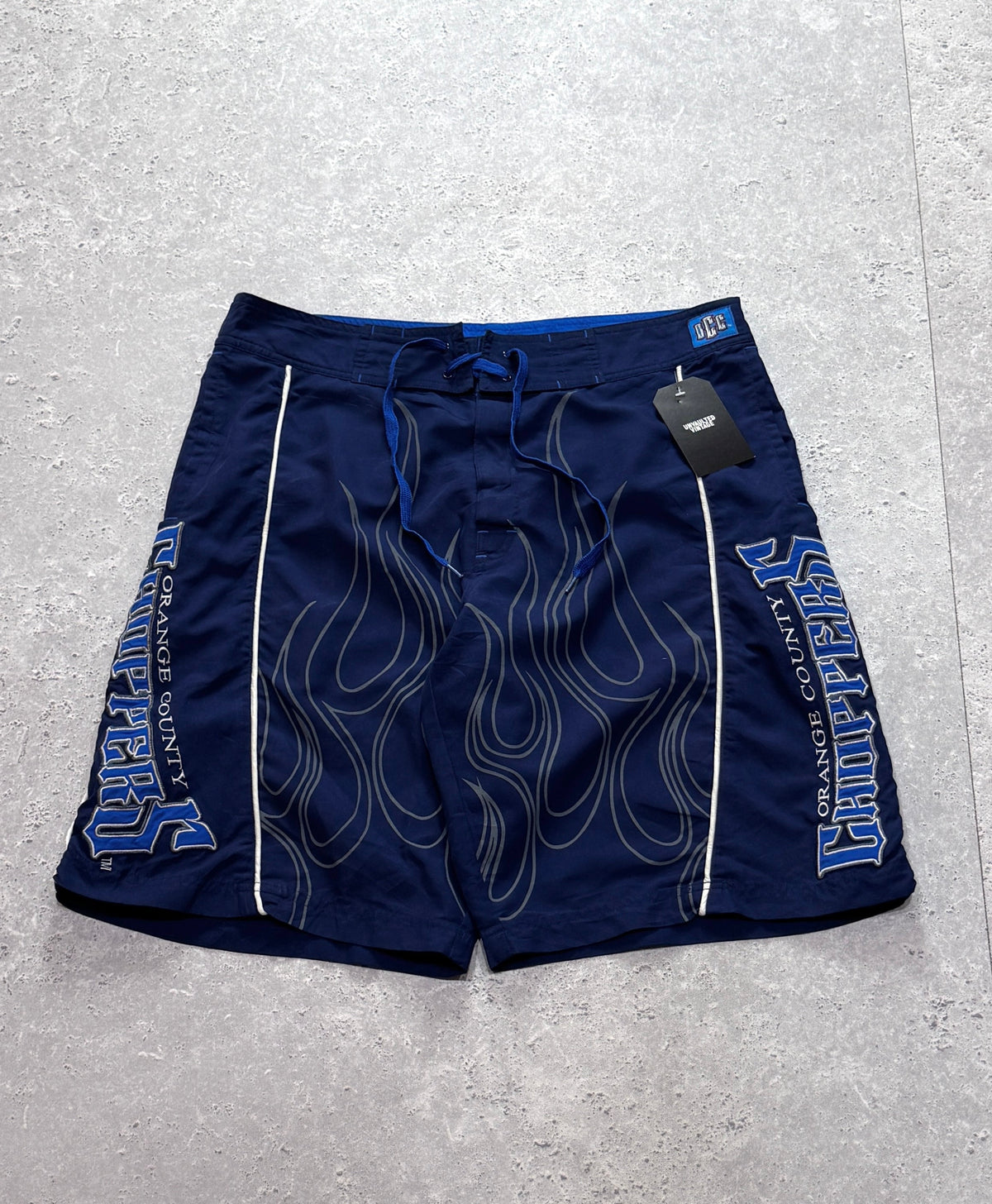 Vintage Y2K Orange County Choppers Flame Boardshorts (34")