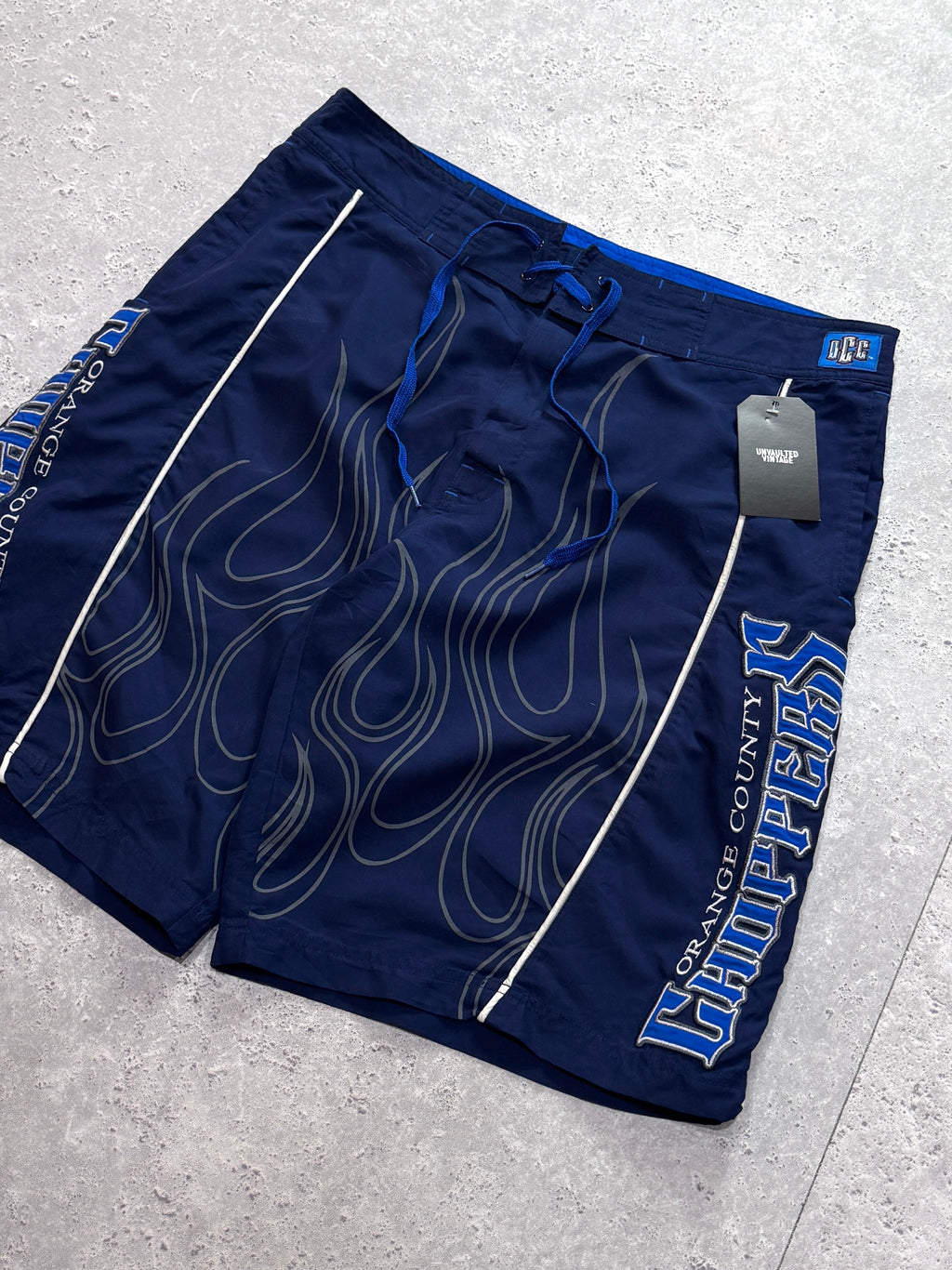 Vintage Y2K Orange County Choppers Flame Boardshorts (34")