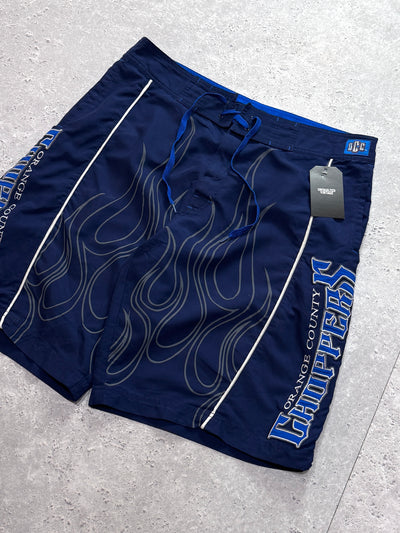 Vintage Y2K Orange County Choppers Flame Boardshorts (34")