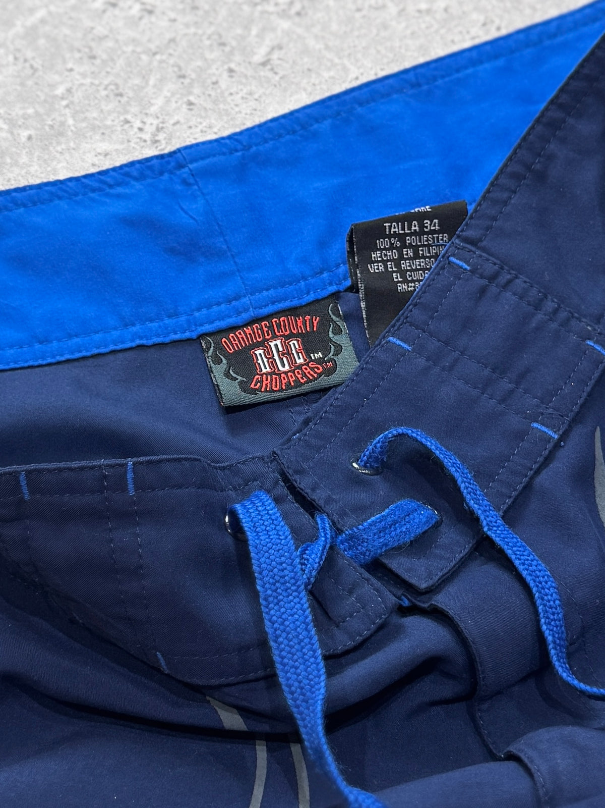 Vintage Y2K Orange County Choppers Flame Boardshorts (34")