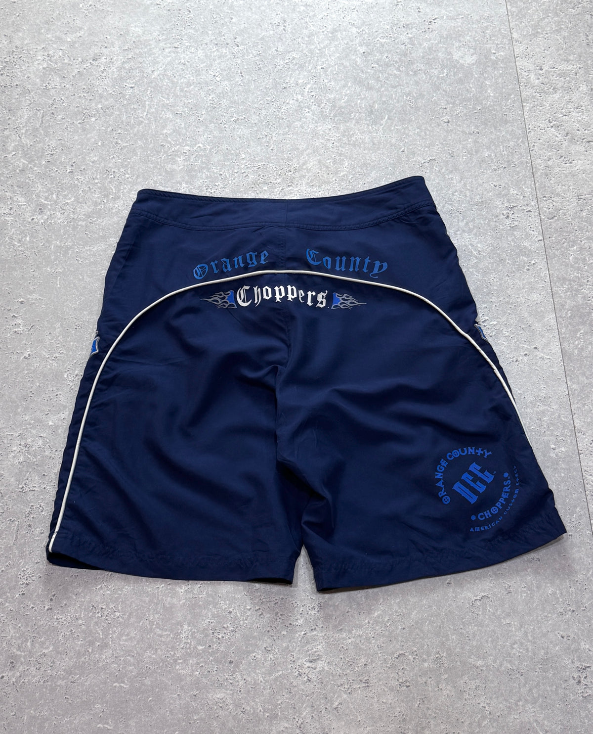 Vintage Y2K Orange County Choppers Flame Boardshorts (34")