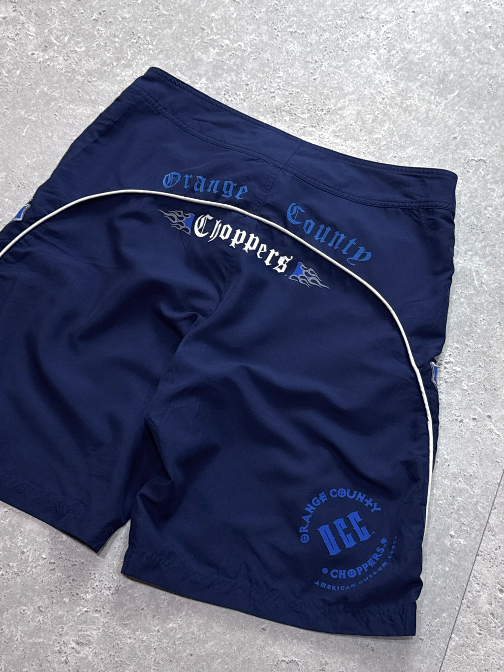 Vintage Y2K Orange County Choppers Flame Boardshorts (34")