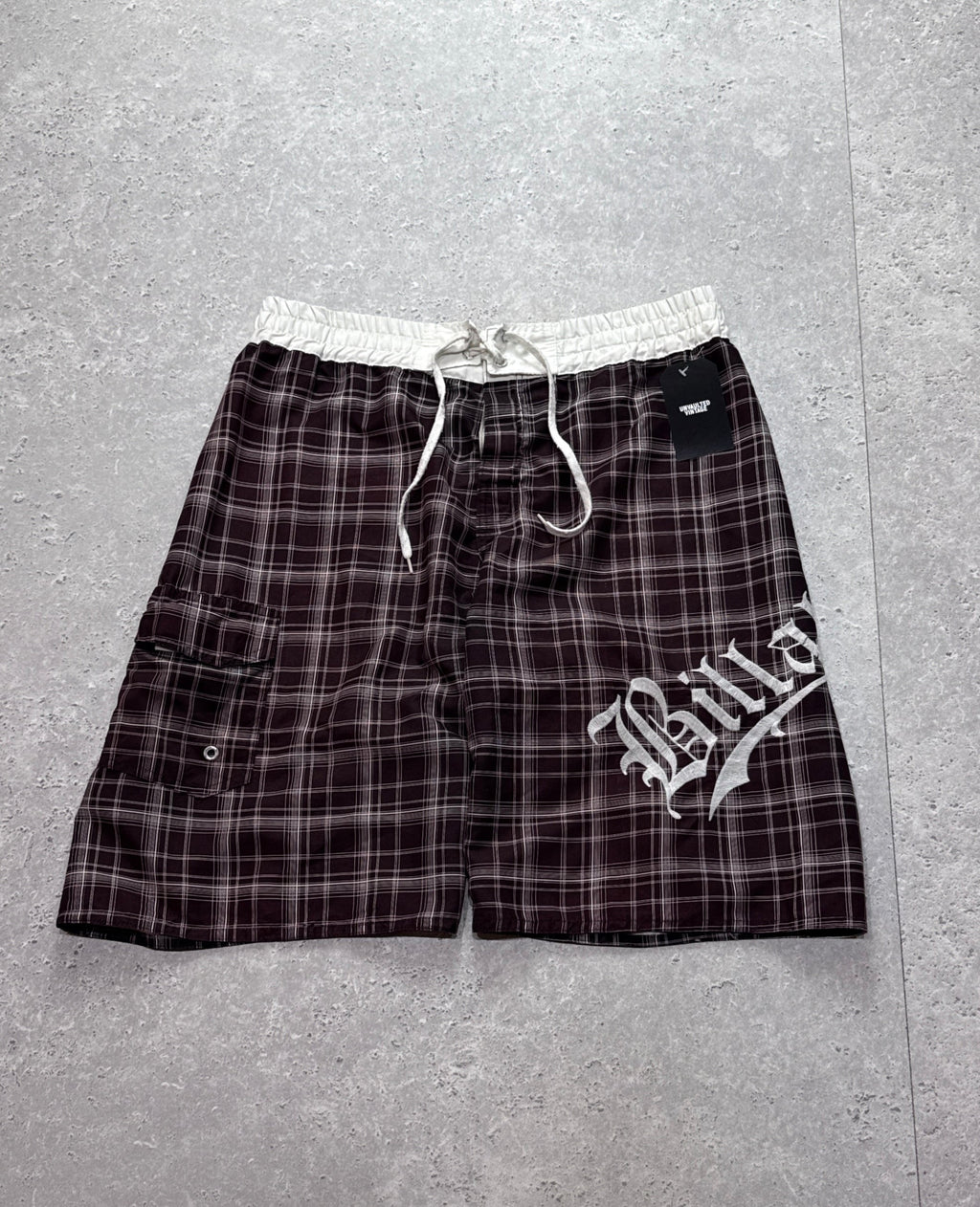 Vintage Y2K Billabong Plaid Boardshorts (34")