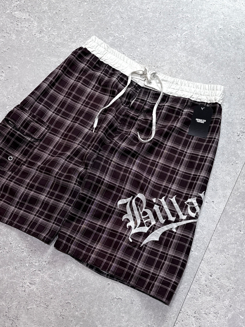 Vintage Y2K Billabong Plaid Boardshorts (34")