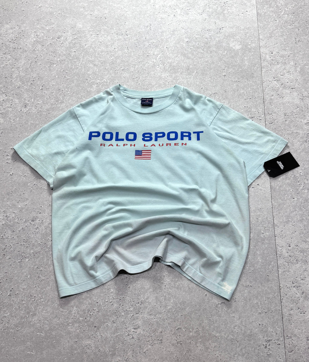 Vintage 90s Polo Sport Ralph Lauren Spellout Tee (M)