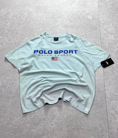 Vintage 90s Polo Sport Ralph Lauren Spellout Tee (M)