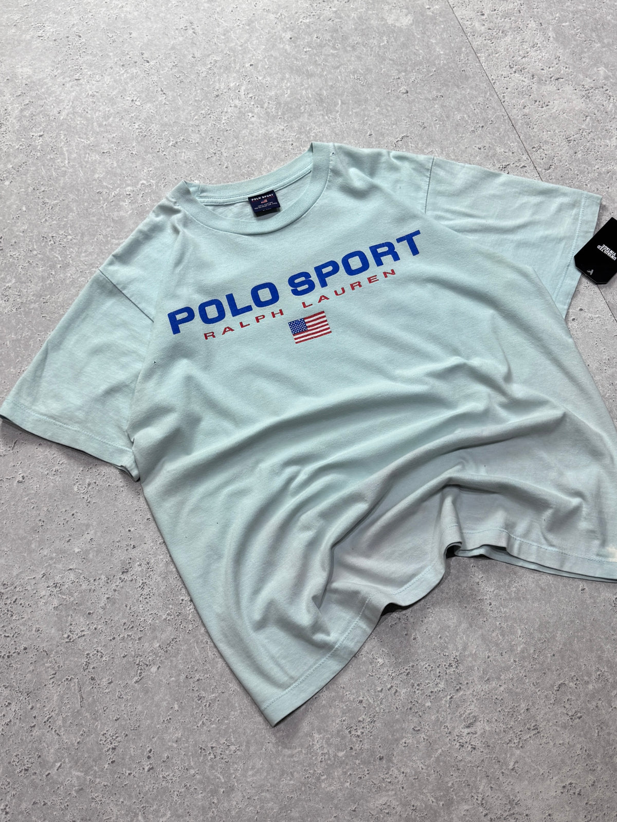 Vintage 90s Polo Sport Ralph Lauren Spellout Tee (M)