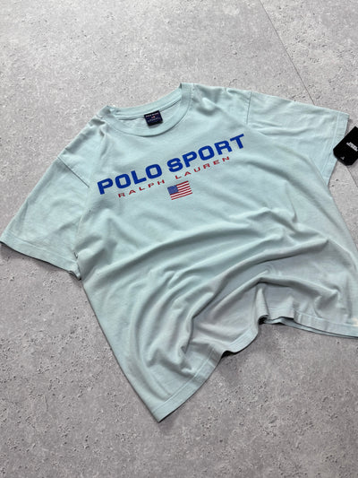 Vintage 90s Polo Sport Ralph Lauren Spellout Tee (M)