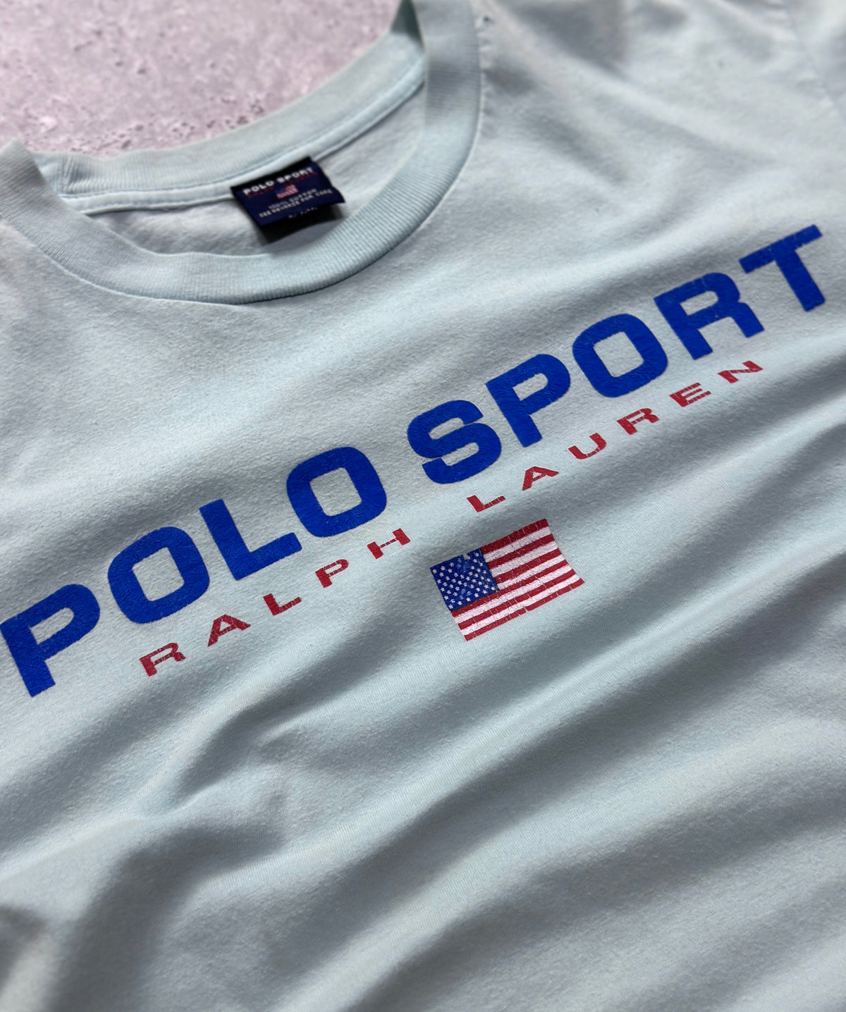 Vintage 90s Polo Sport Ralph Lauren Spellout Tee (M)