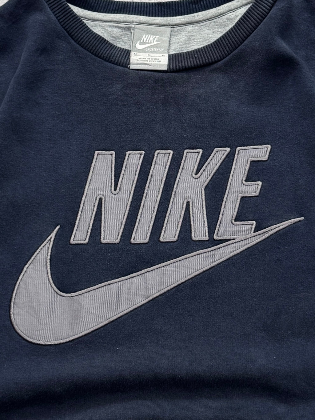 Vintage 2000s Nike Spellout Embroidered Sweater (M)