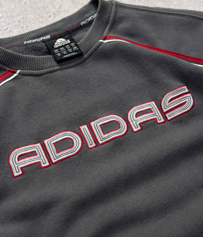 Vintage 2000s Adidas Spellout Embroidered Sweater (M)