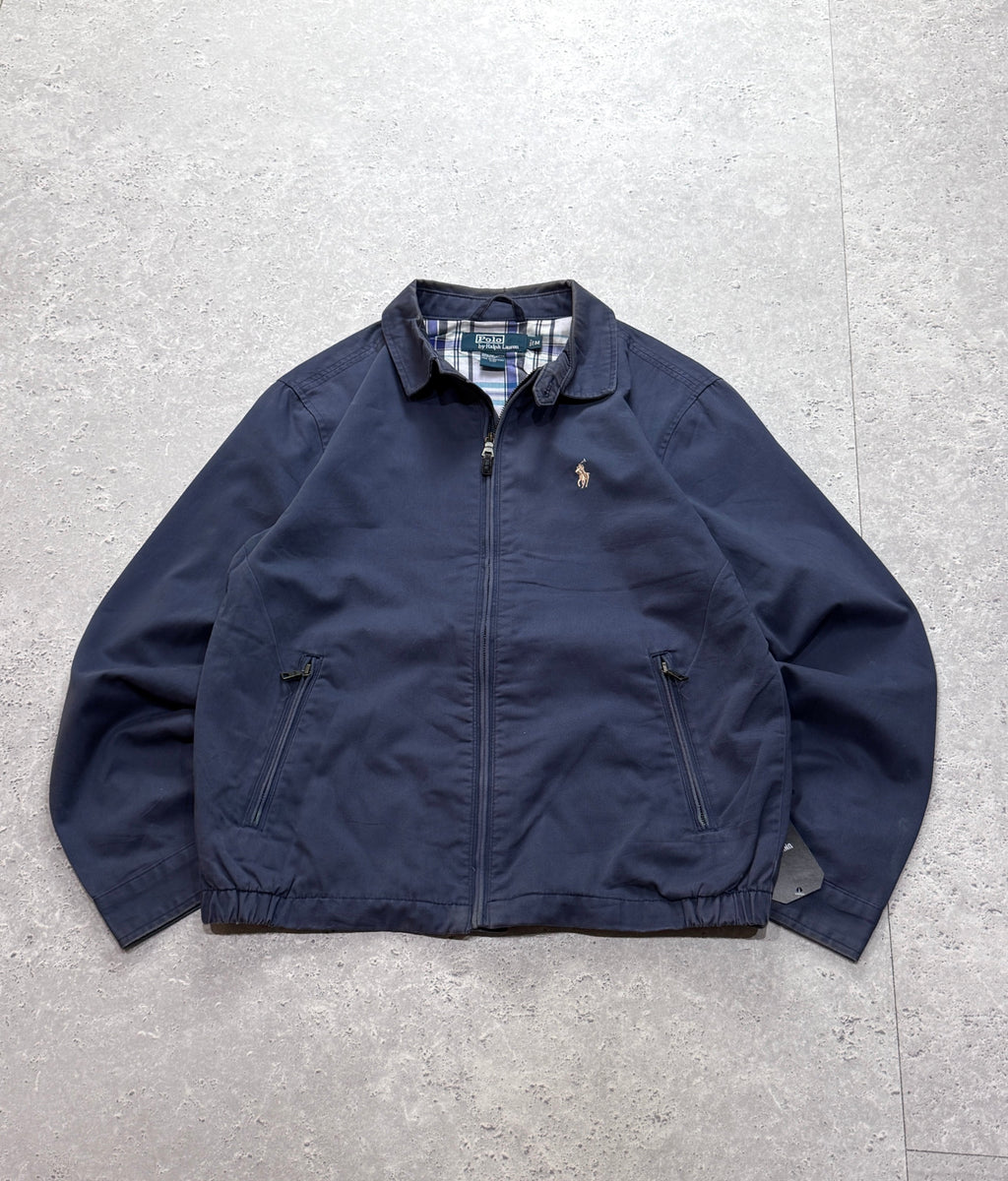 Vintage Polo Ralph Lauren Plaid Lined Harrington Jacket (M)
