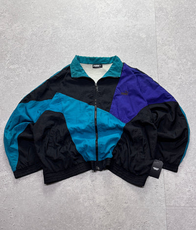 Vintage 90s Puma Colourblock Windbreaker Jacket (L)