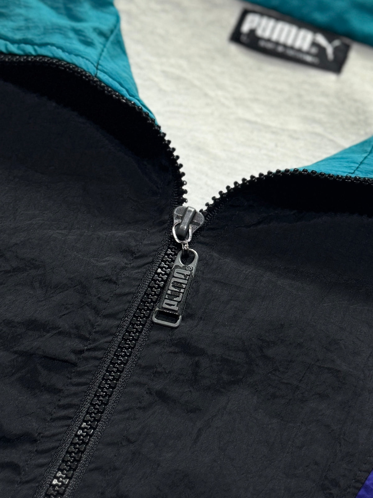Vintage 90s Puma Colourblock Windbreaker Jacket (L)
