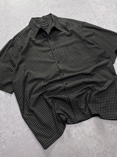 Vintage 2000s Plaid Button Up Shirt (XL)