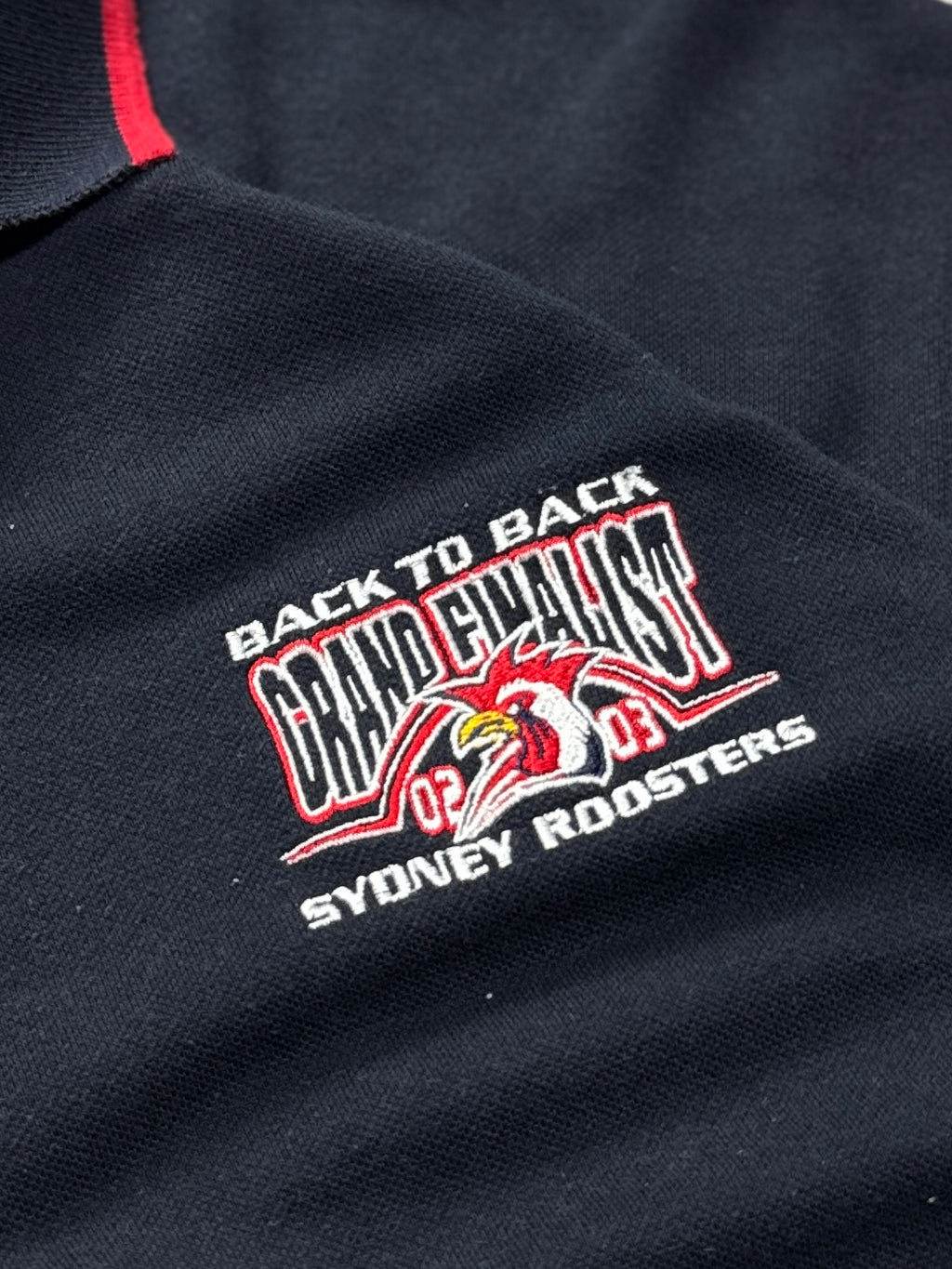 Vintage 2002/03 Sydney Roosters NRL Grand Final Polo Shirt (L)