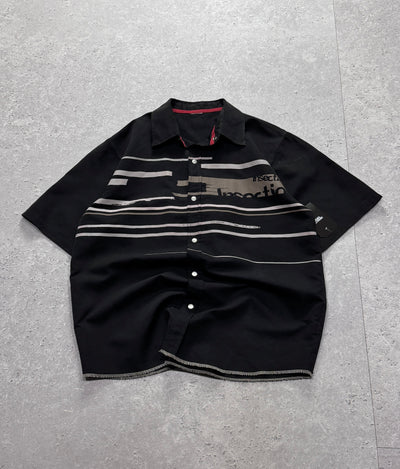 Vintage Y2K Graphic Button Up Shirt (L)