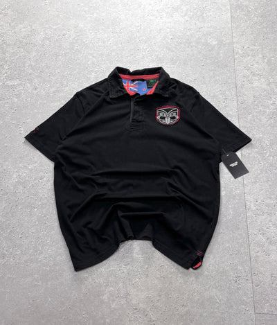 Vintage 2000s Canterbury New Zealand Warriors NRL Polo Shirt (M)