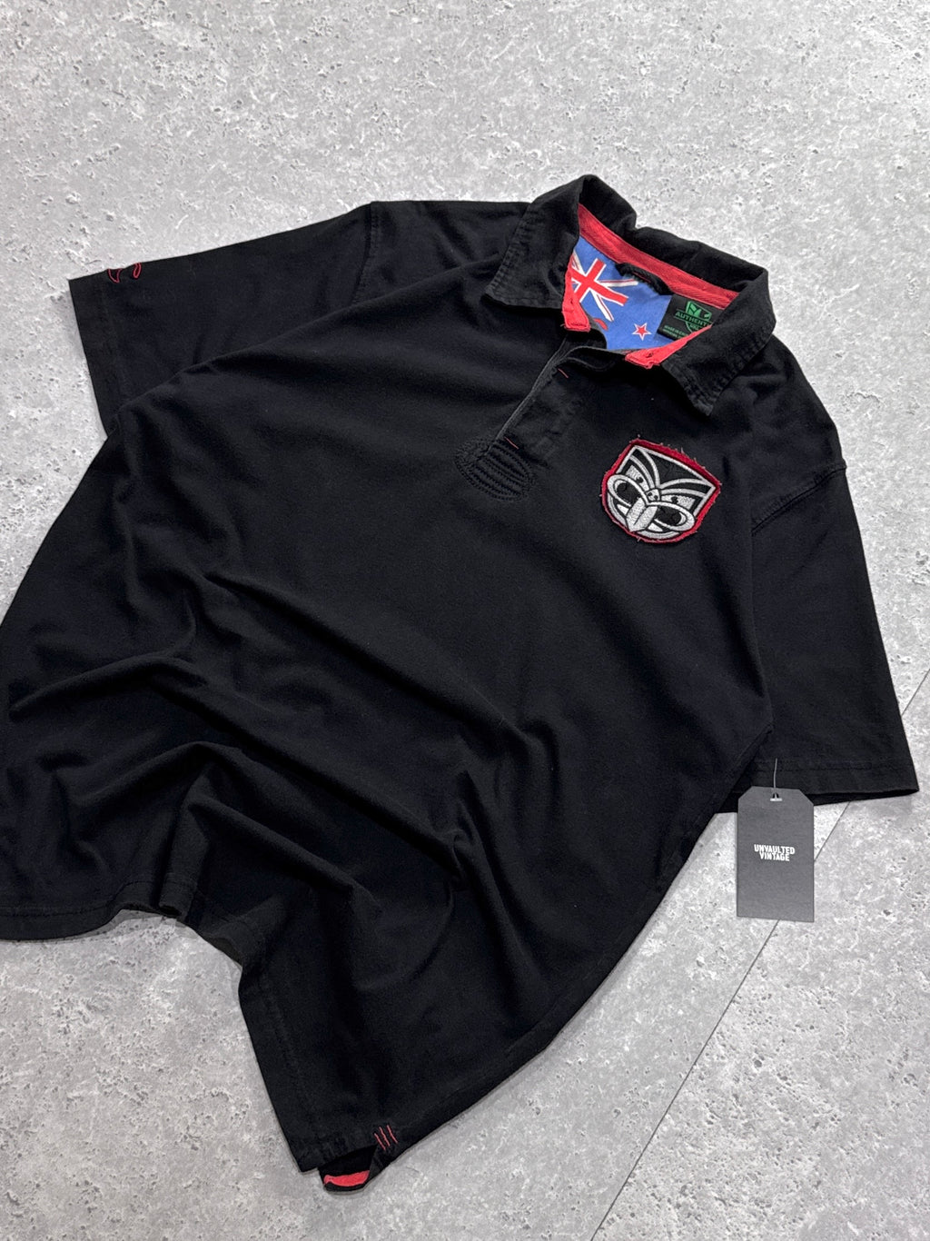 Vintage 2000s Canterbury New Zealand Warriors NRL Polo Shirt (M)