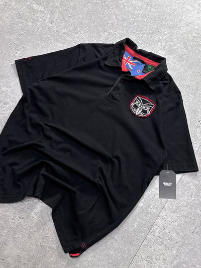 Vintage 2000s Canterbury New Zealand Warriors NRL Polo Shirt (M)