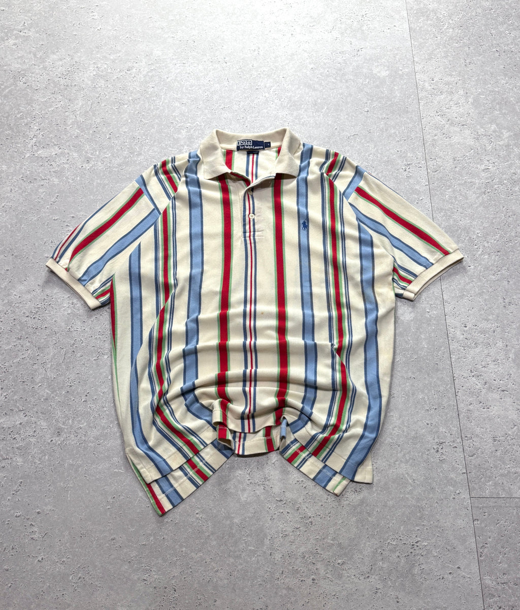 Vintage Polo Ralph Lauren Striped Polo Shirt (L)