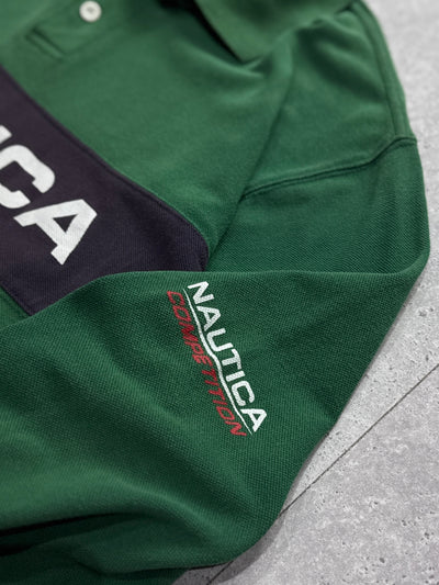 Vintage 90s Nautica Competition Long Sleeve Polo Shirt (M)