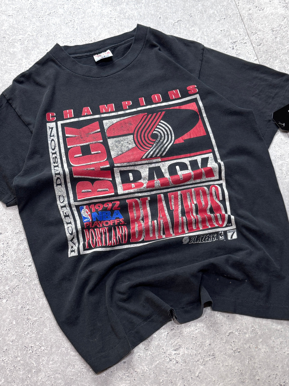 Vintage 1992 Portland Trailblazers NBA Champions Tee (L)