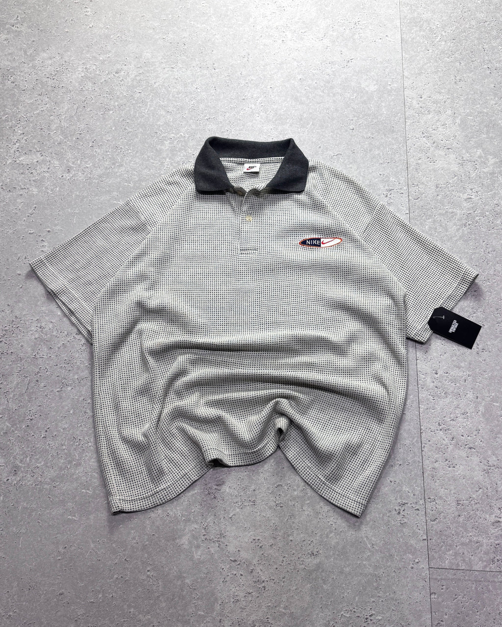 Vintage 90s Nike Waffle Polo Shirt (XL)