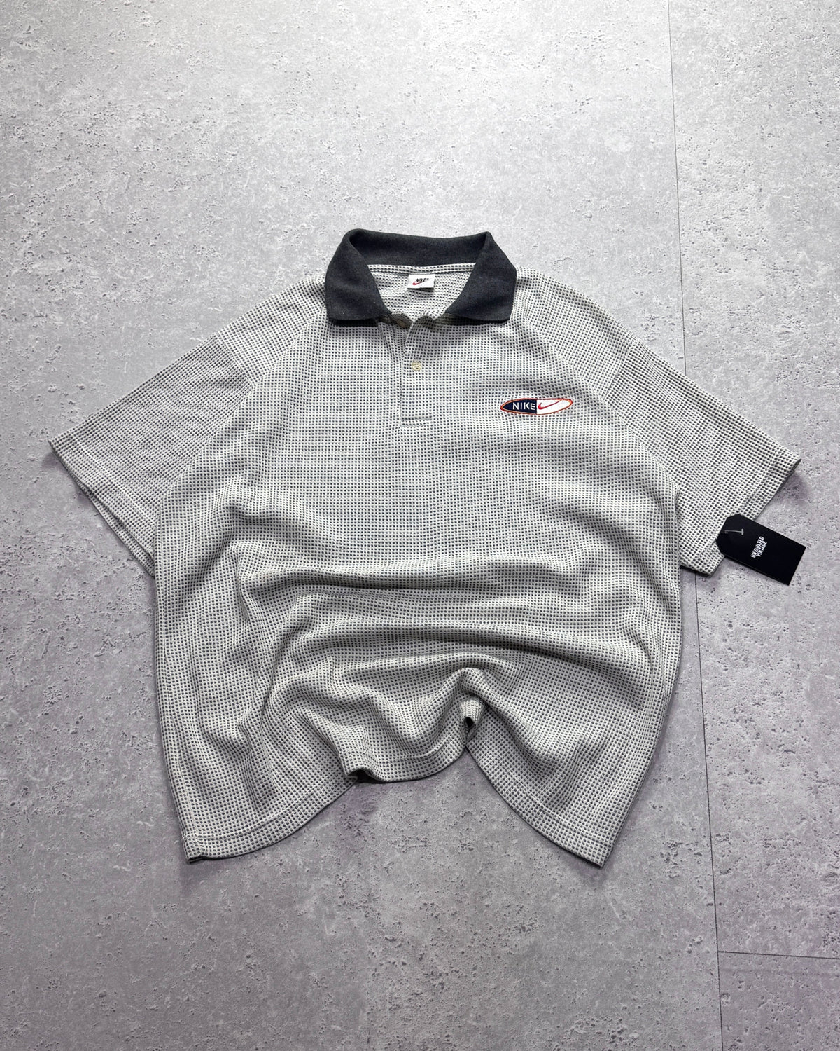 Vintage 90s Nike Waffle Polo Shirt (XL)