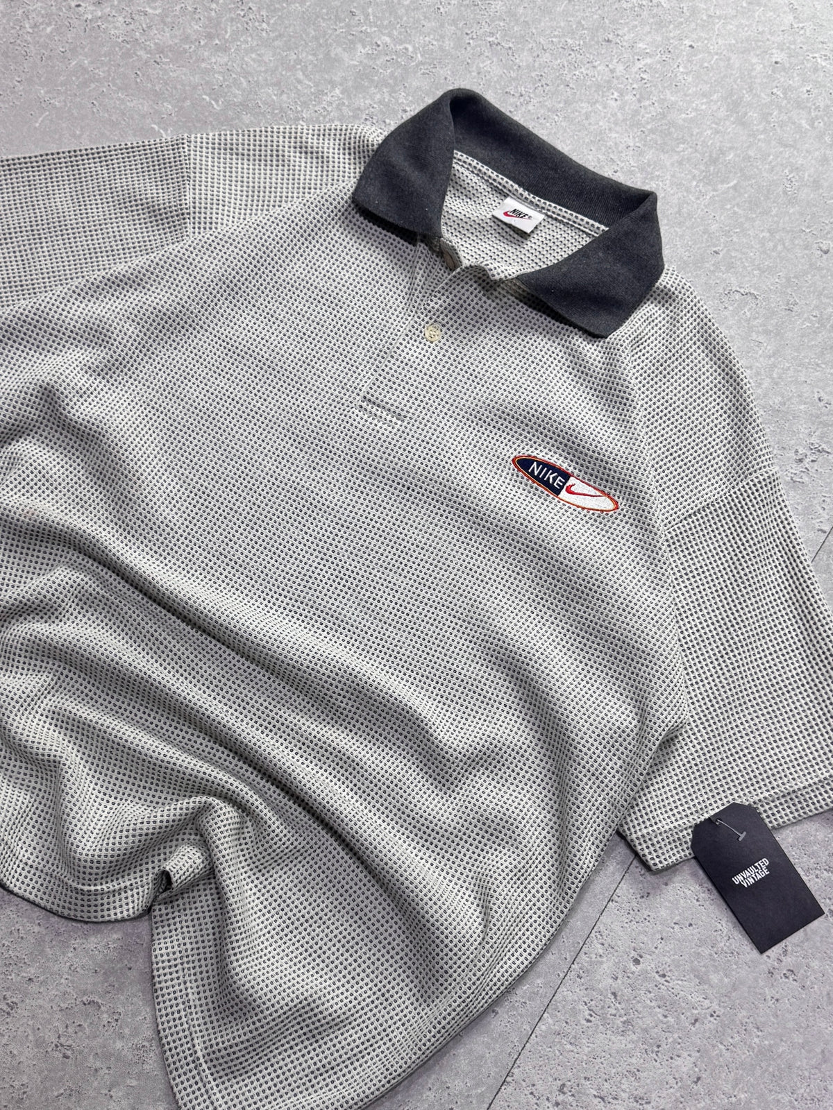Vintage 90s Nike Waffle Polo Shirt (XL)